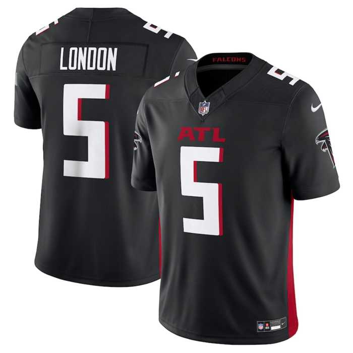 Men & Women & Youth Atlanta Falcons #5 Drake London Black 2023 F.U.S.E. Vapor Untouchable Limited Stitched Football Jersey->atlanta falcons->NFL Jersey